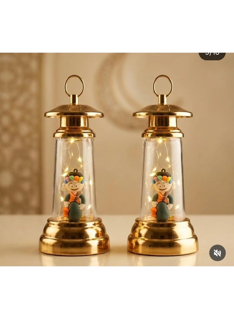 Ramadan Box + 6 Gifts (Golden Fananees Lantern + Mug for Drinks + Small Lantern with Light + Scented Candle + Tamtam Doll + Small Black Lantern Keychain) - Image 3